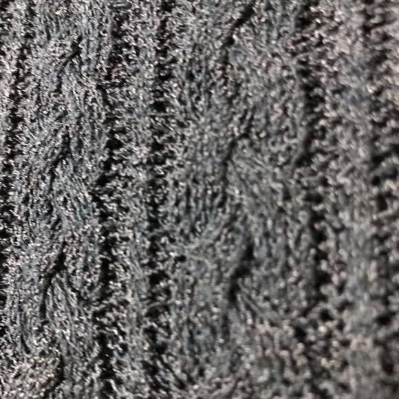 Ralph Lauren womens navy blue silk blend pullover cable open knit sweater - Picture 7 of 11